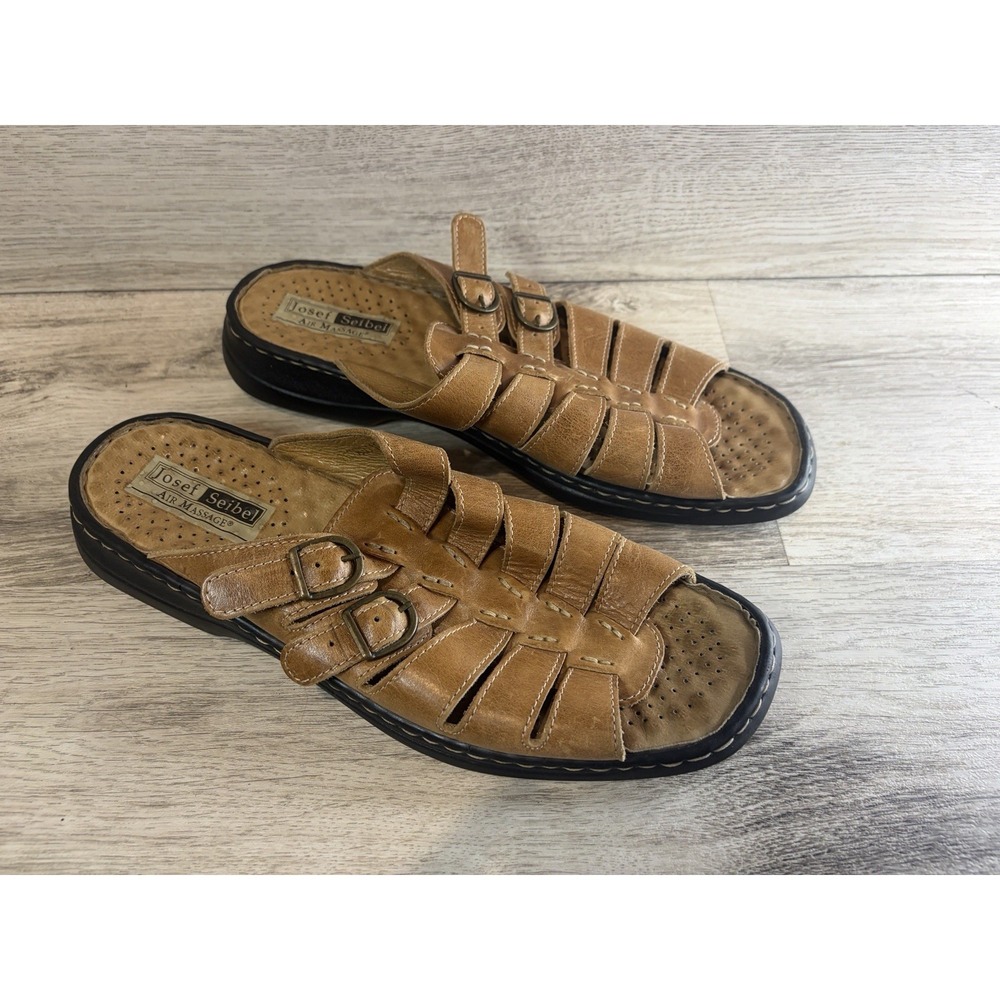 Joseph Seibel Open House Sling Back Brown Sandals Size 9 US EU 42‎ Air Massage